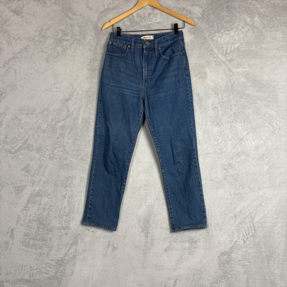 Madewell The Perfect Vintage Jean High Rise Straight Leg Denim Blue Size 27